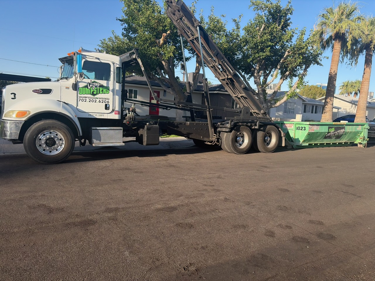 10-yard dumpster rental for a residential home project in North Las Vegas NV