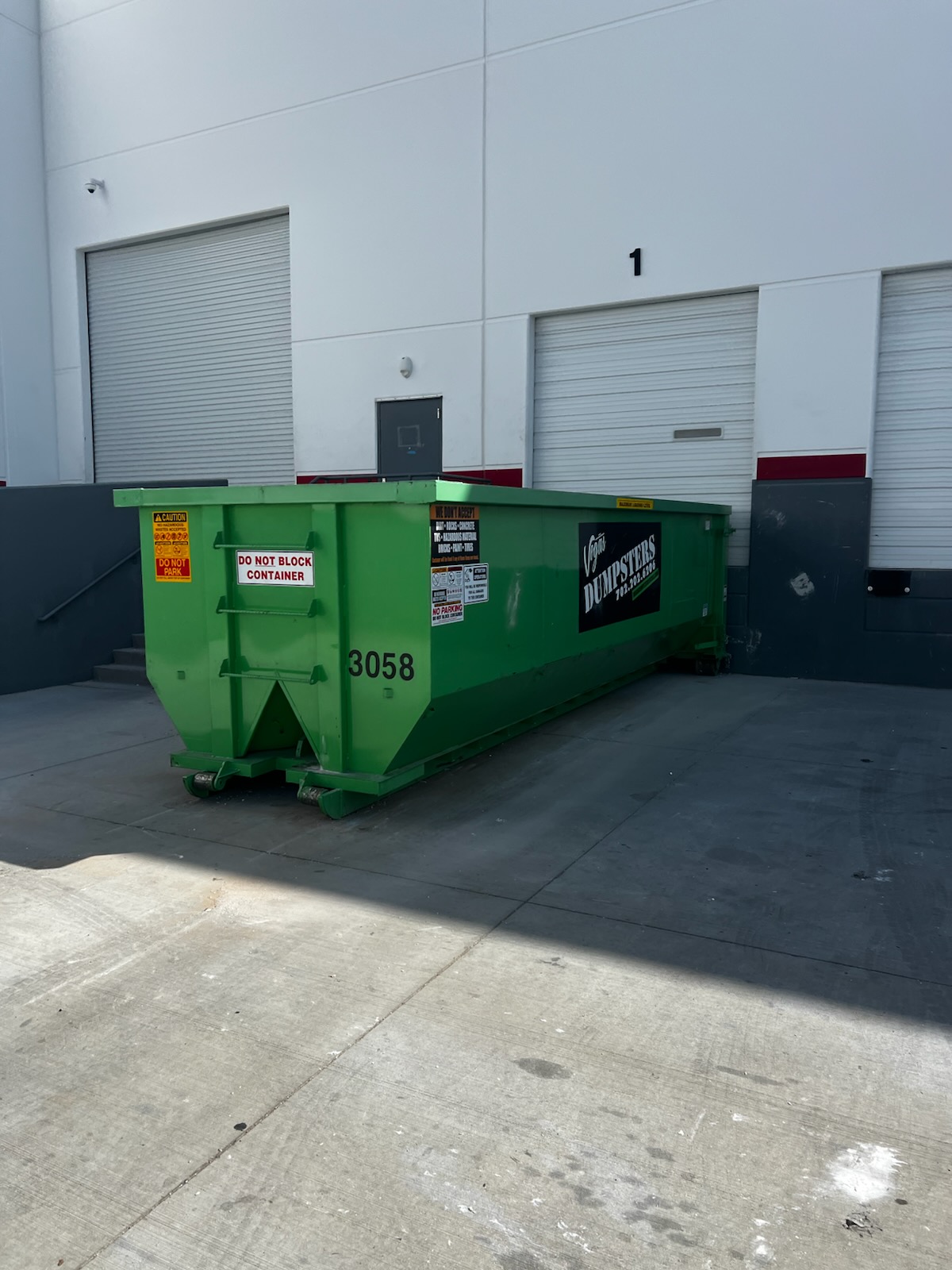 30-yard dumpster rental delivered to a Las Vegas home for a large cleanup or renovation project