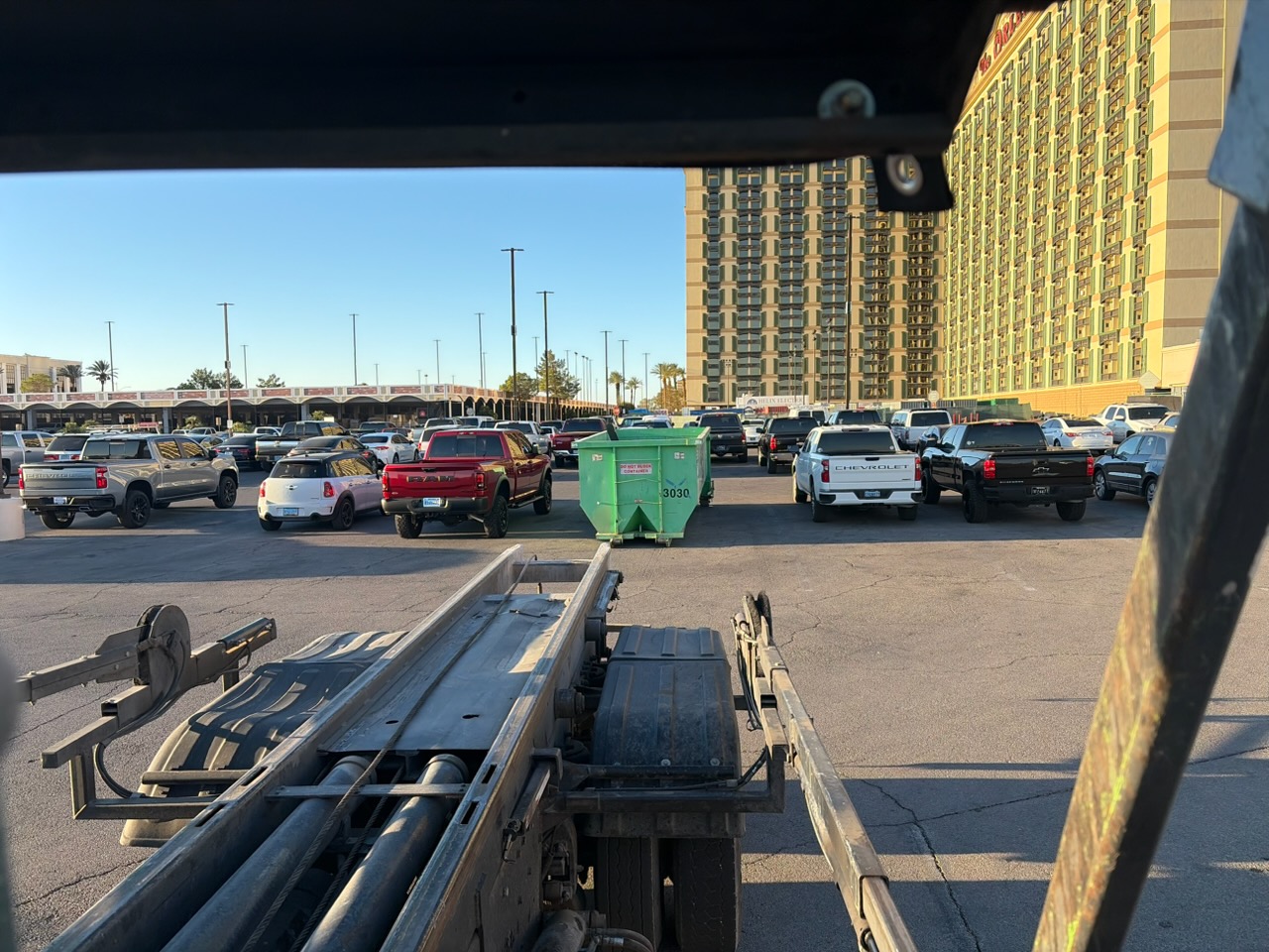 Commercial dumpster rental in North Las Vegas for a business construction project