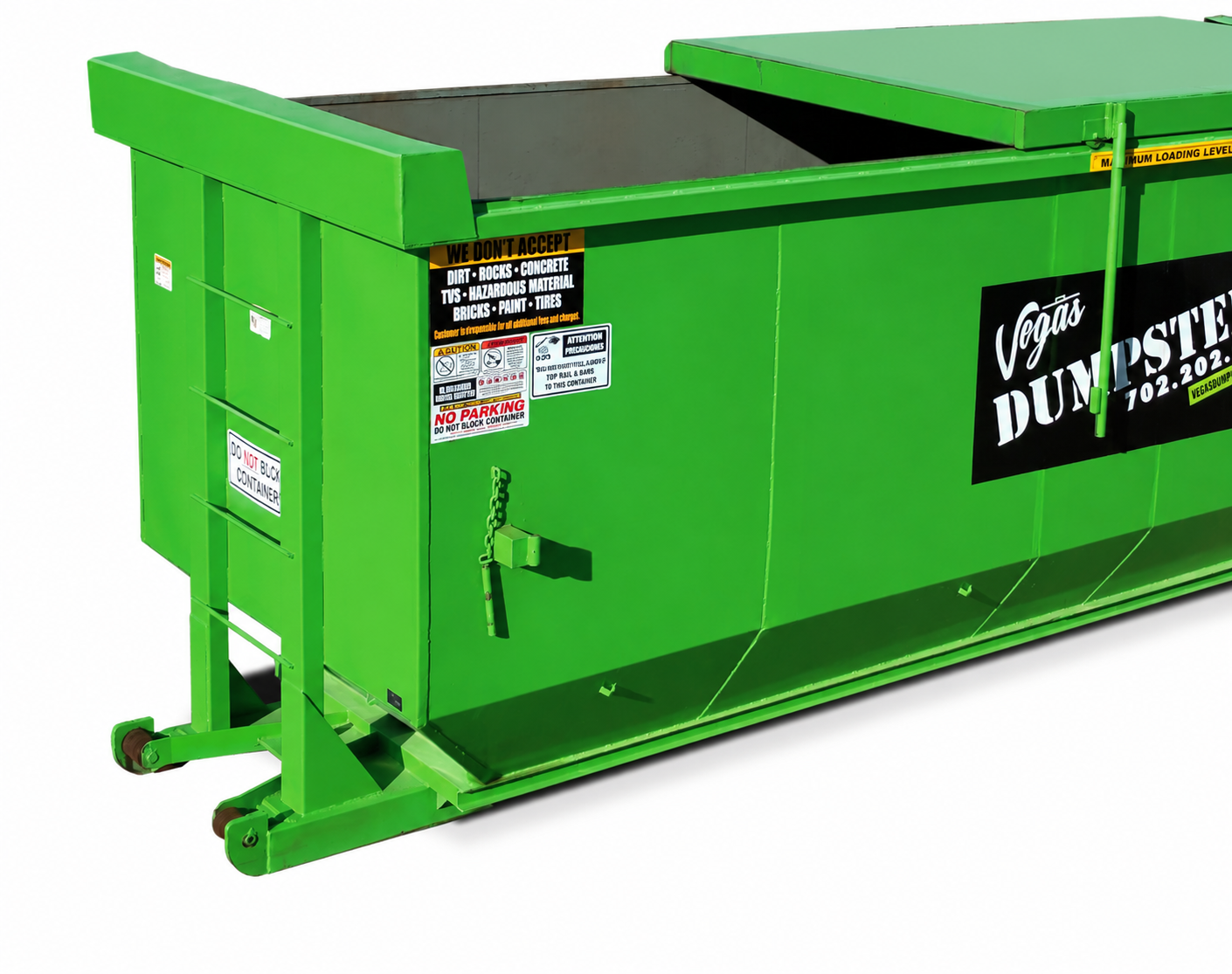 Closed-top 40-yard dumpster rental in Las Vegas