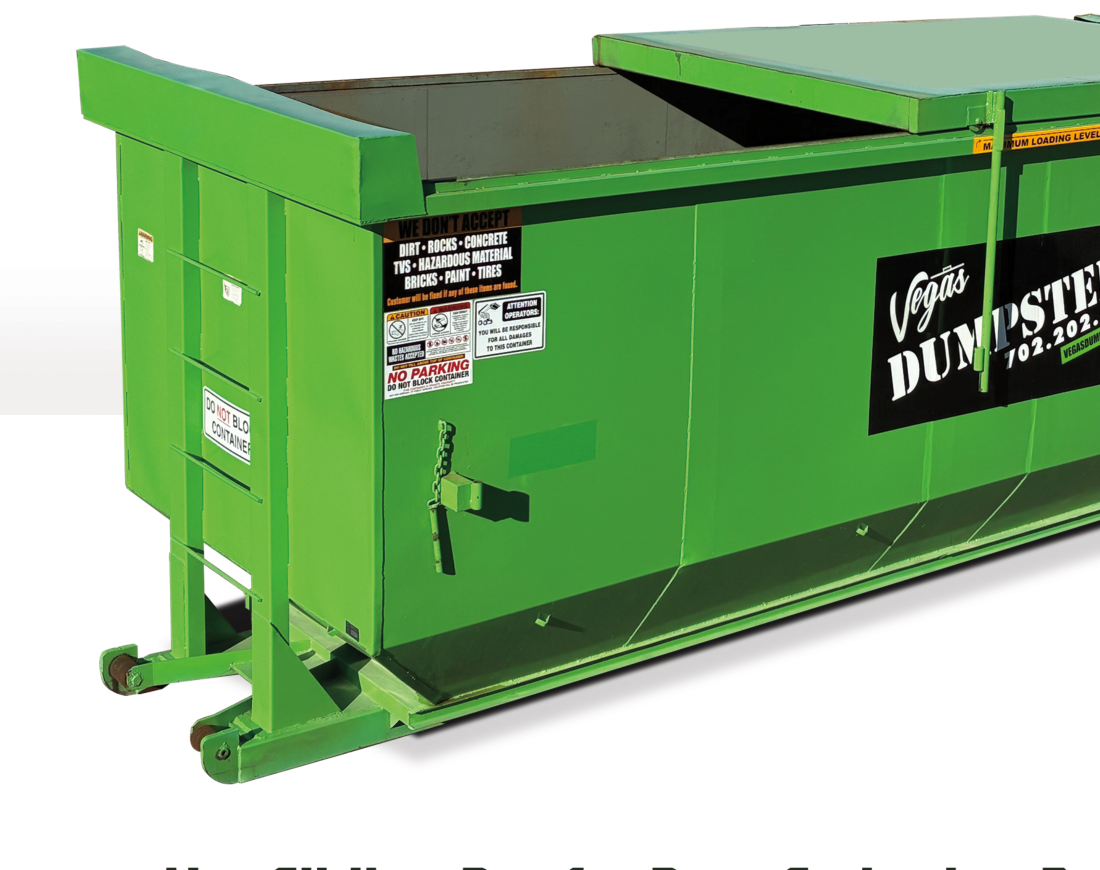 Closed top 40-yard dumpster rental in Henderson Nevada