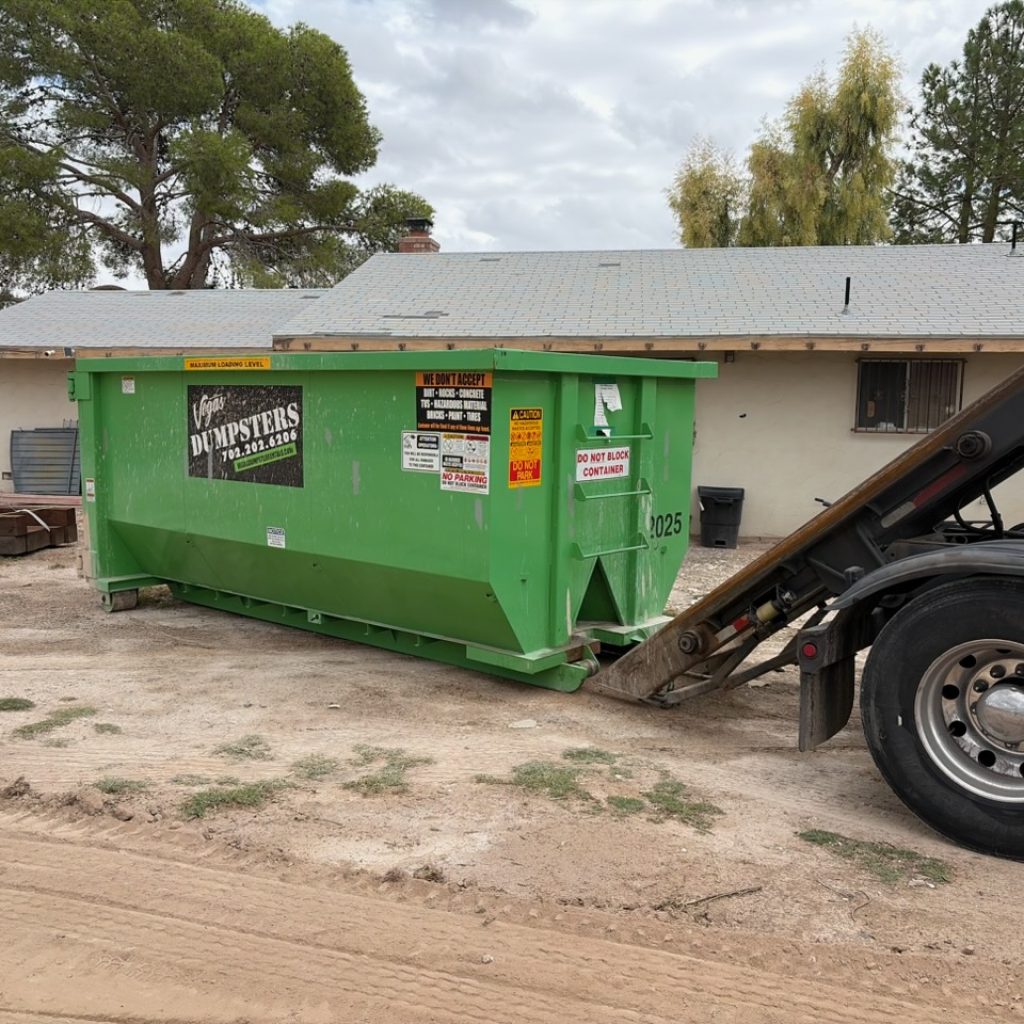 20-Yard dumpster rental for one of our long time renters in Las Vegas.