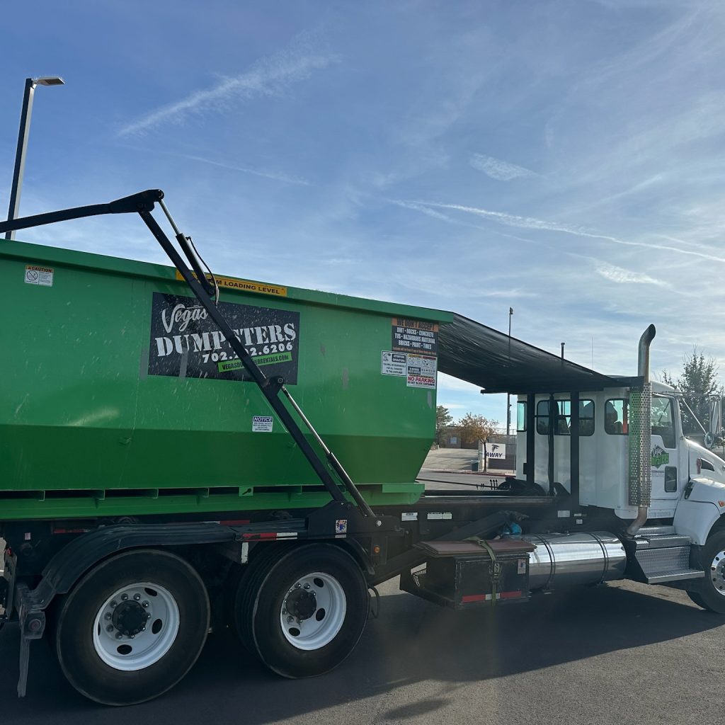 20-Yard Dumpster Loaded for Delivery