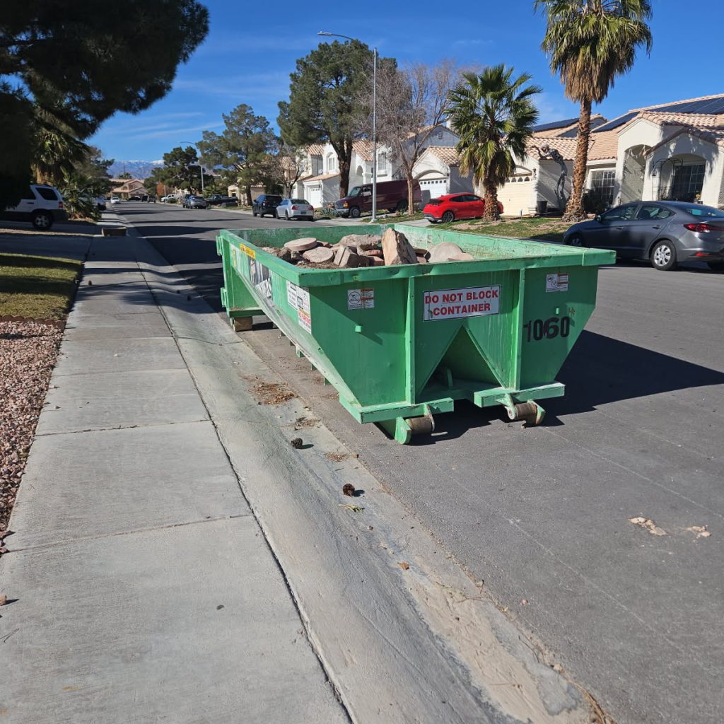 Dumpsters can be parked anywhere.