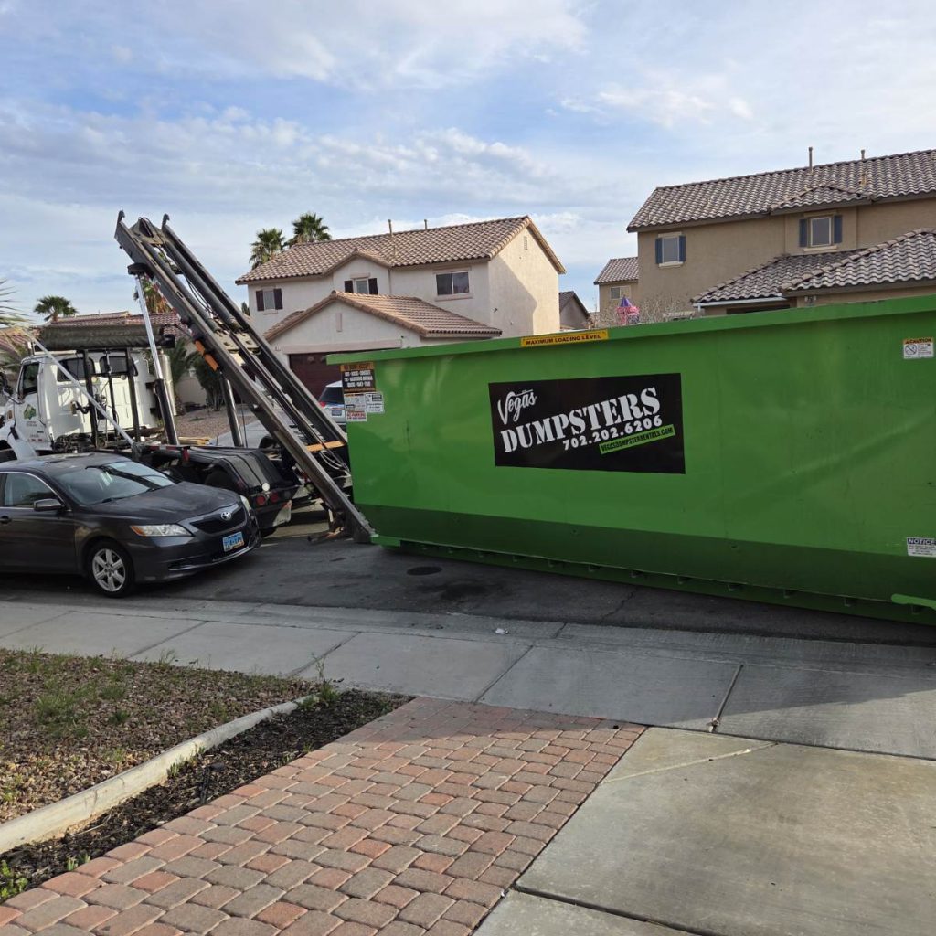 40-yard dumpster rental delivered to a residential project in Las Vegas