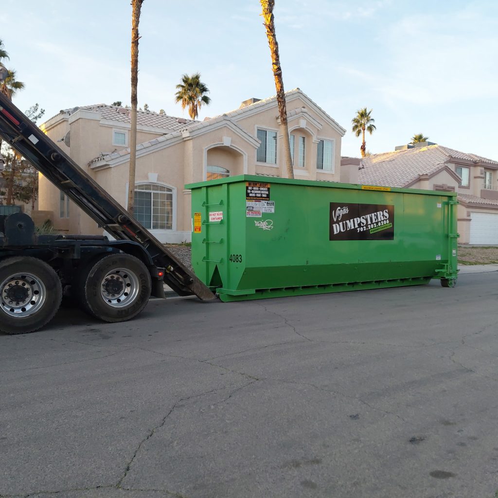 40-Yard dumpster delivered to a home in Summerlin, Las Vegas.
