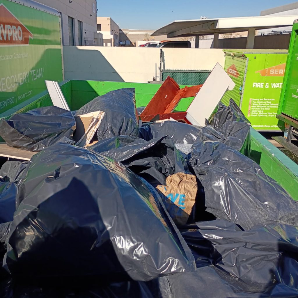 top of 30-yard dumpster