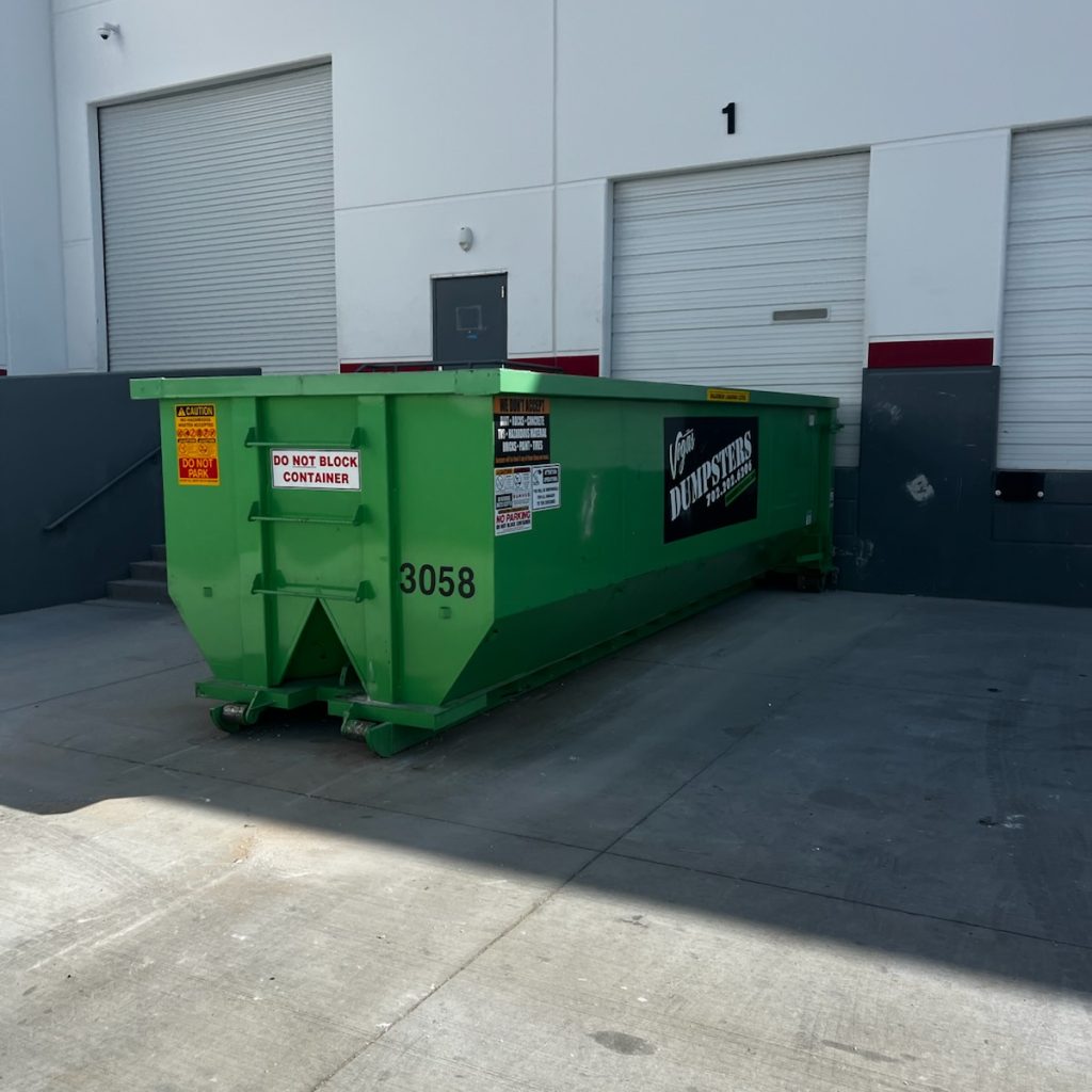 30-yard dumpster rental delivered to a Las Vegas home for a large cleanup or renovation project