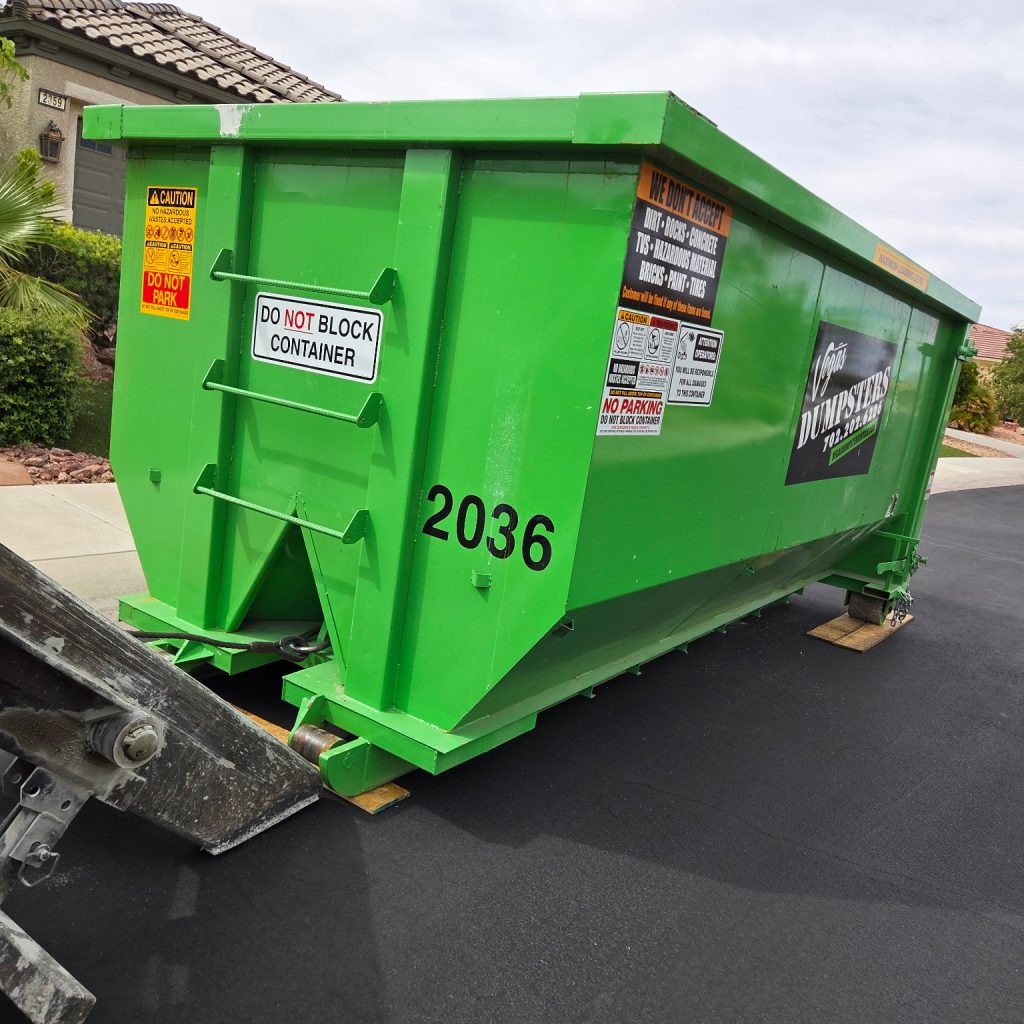 20-yard dumpster rental in Henderson NV for a residential home cleanup
