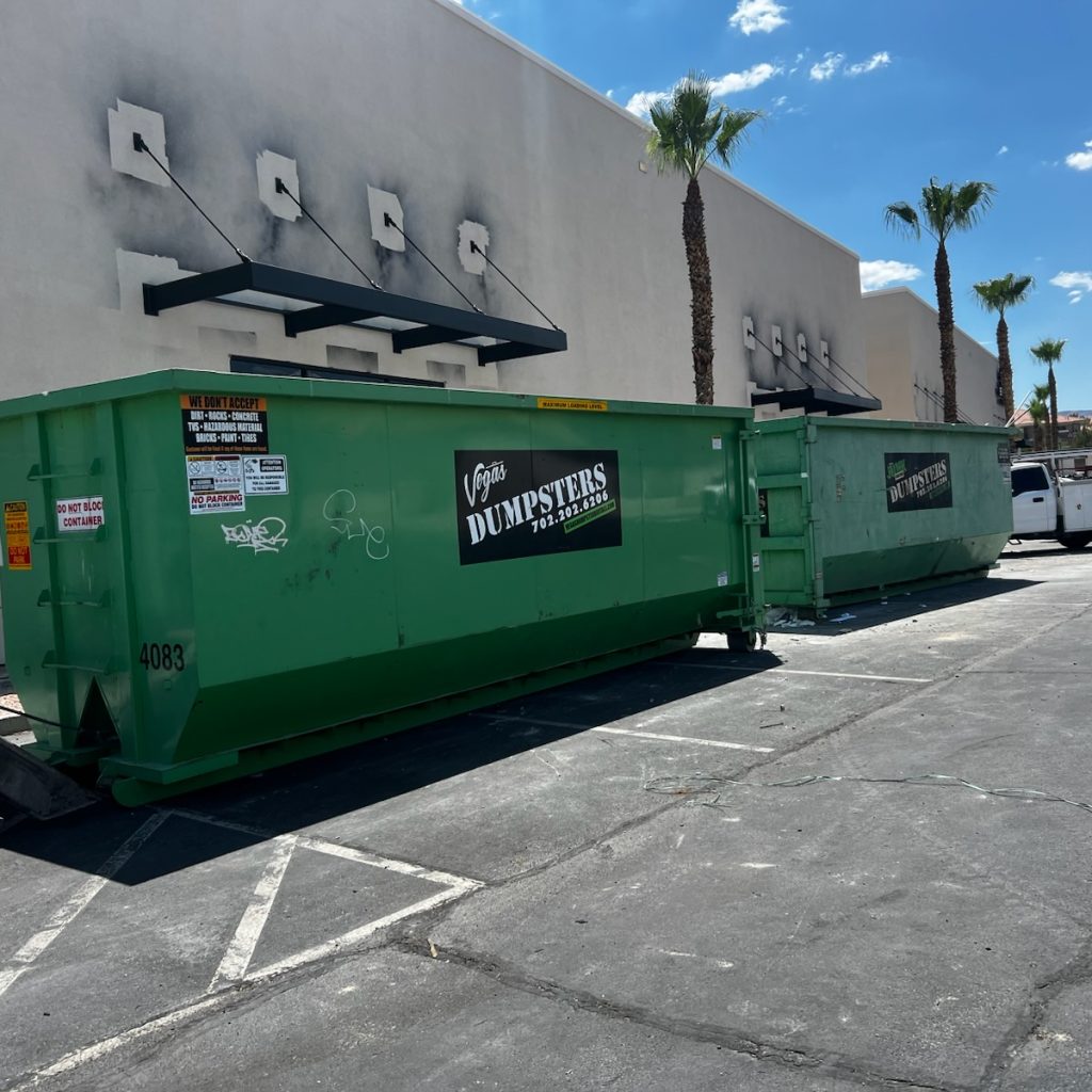 Commercial dumpster rental in Henderson NV for a business construction project