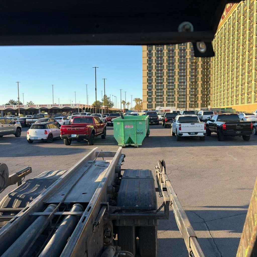 Commercial dumpster rental in North Las Vegas for a business construction project