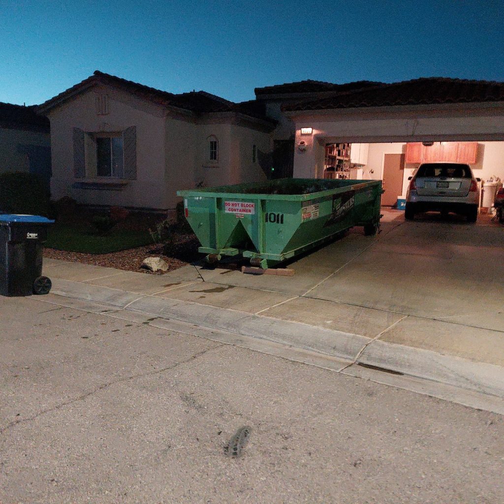 Our 10-Yard dumpster is the best size for contractors and those who are doing residential projects.