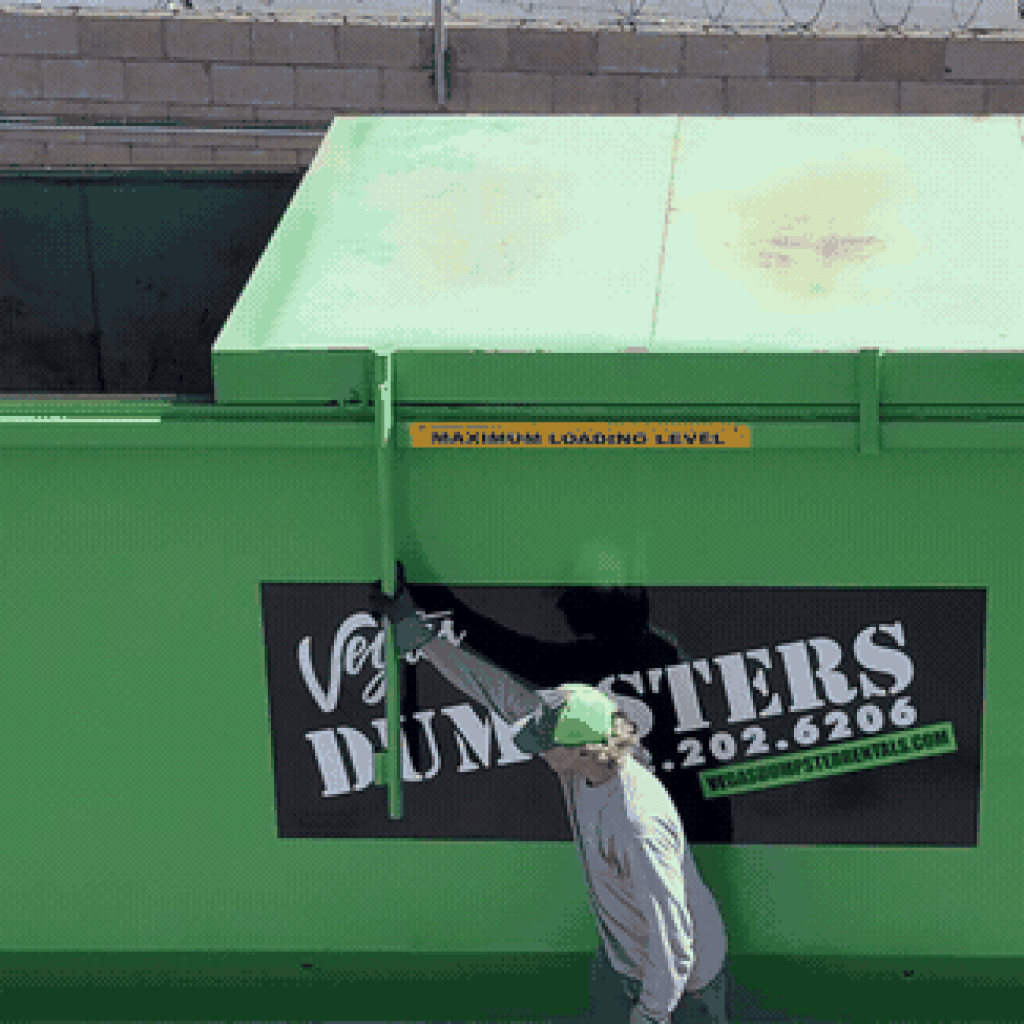 New closed-top 40-yard dumpster rental in Las Vegas for commercial and residential projects